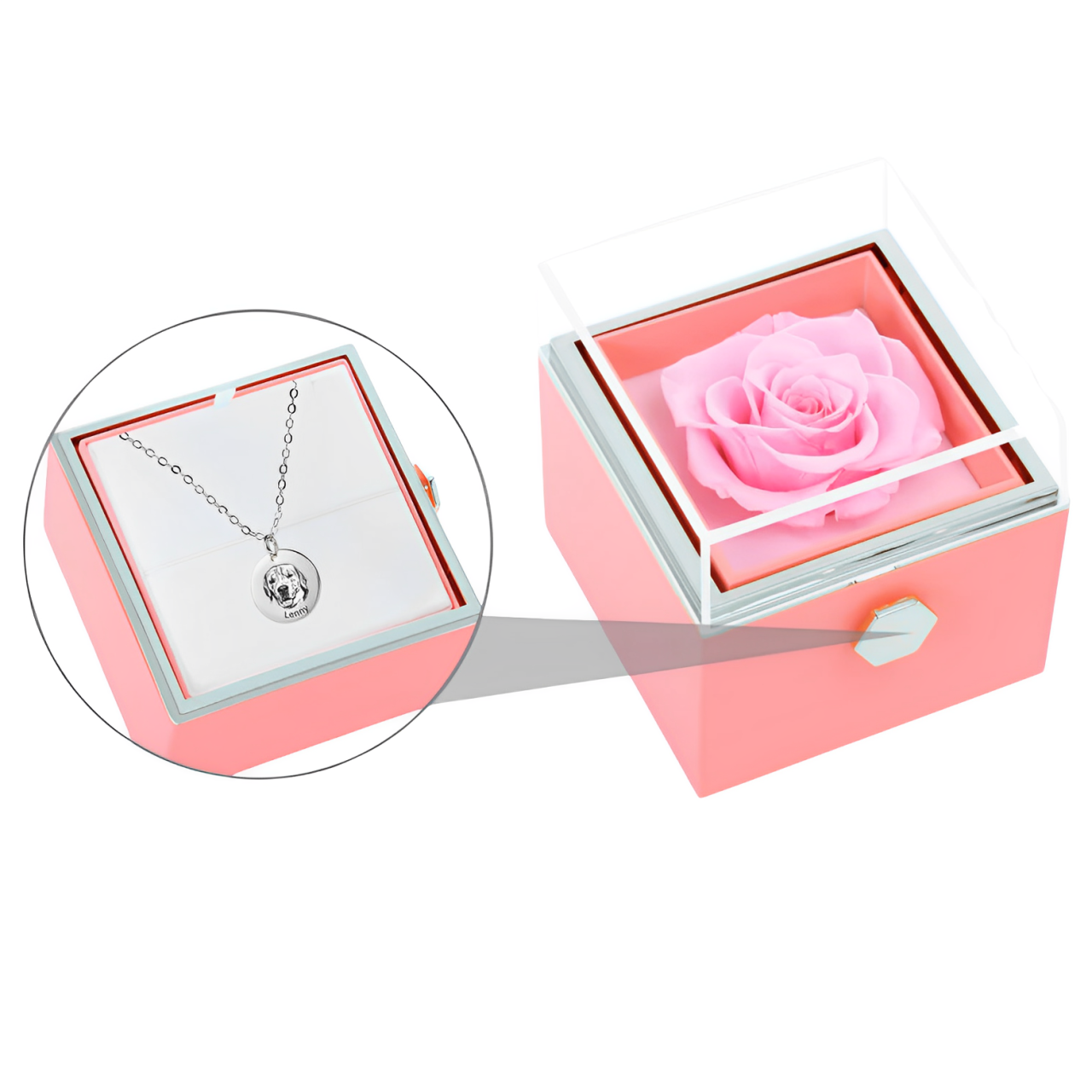 Dárková krabička - Otáčecí růže