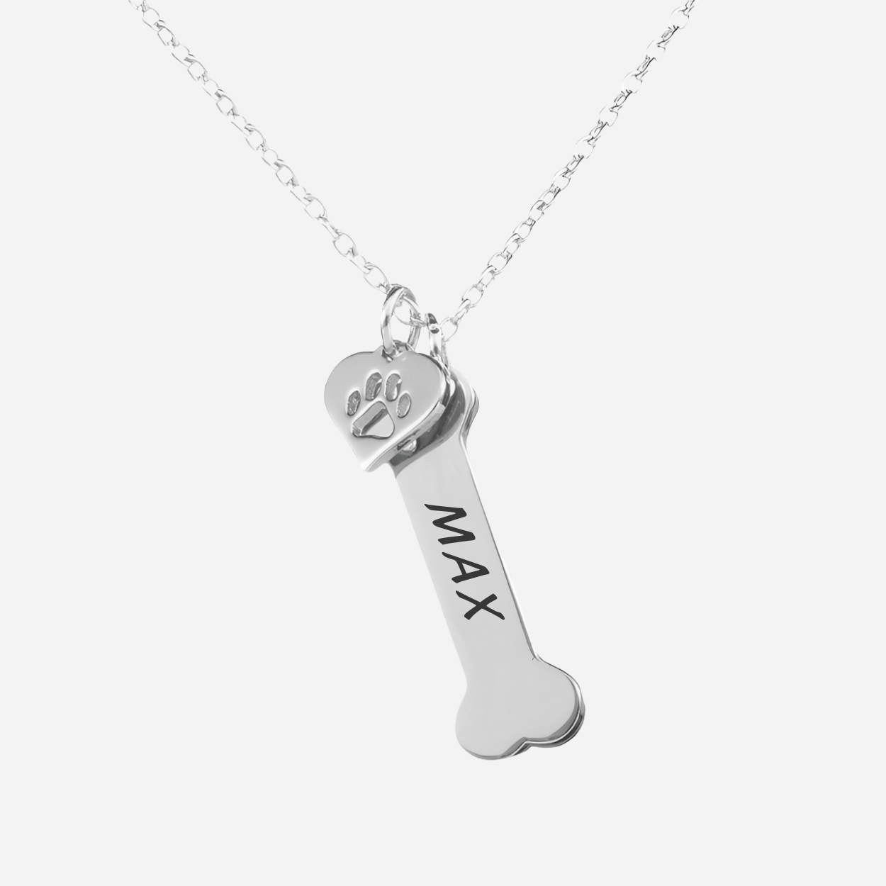 Náhrdelník s jménem mazlíčka – tvar kostičky