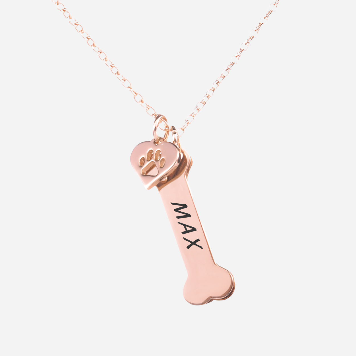 Náhrdelník s jménem mazlíčka – tvar kostičky