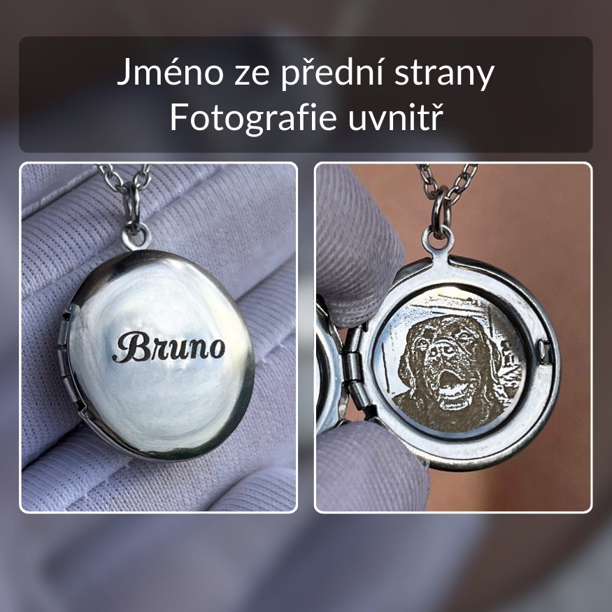 Vyklápěcí medailonek s fotografií